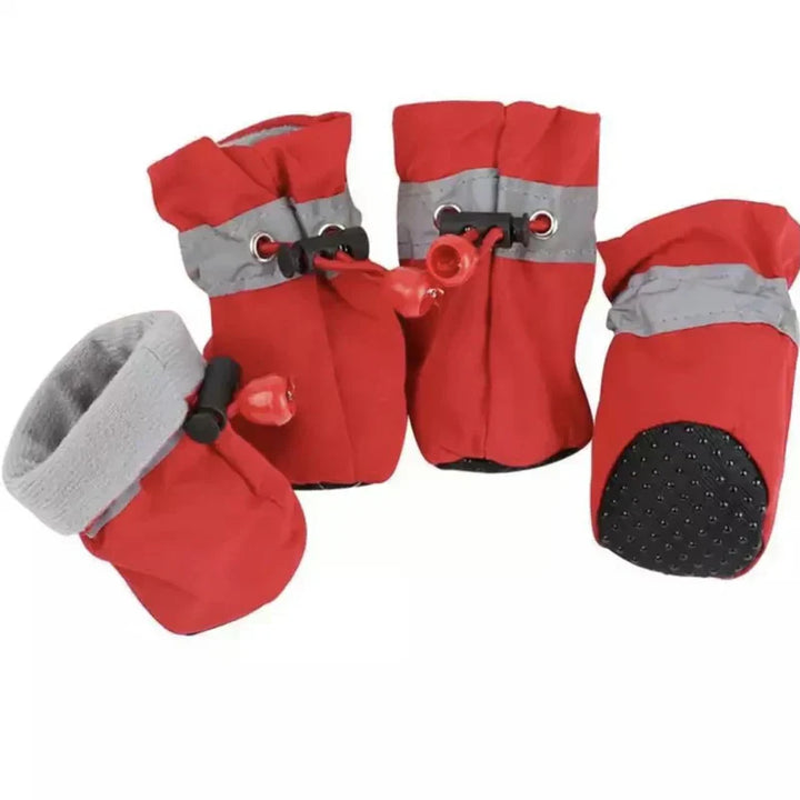 Pair of durable dog boots for paw protection, ideal winter dog gear and pet accessories for ultimate canine comfort.