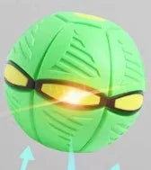 Dog enrichment Pop-Up Disc Ball, a transforming pet toy designed for interactive play