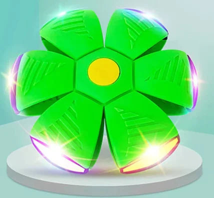 Engaging dog toy, Pop-Up Disc Ball, transforming chew toy for stimulating playtime