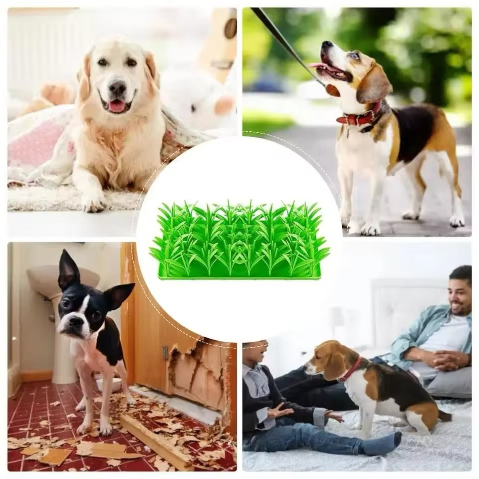 Durable dog snuffle mat, an interactive pet toy promoting mental stimulation and natural foraging.