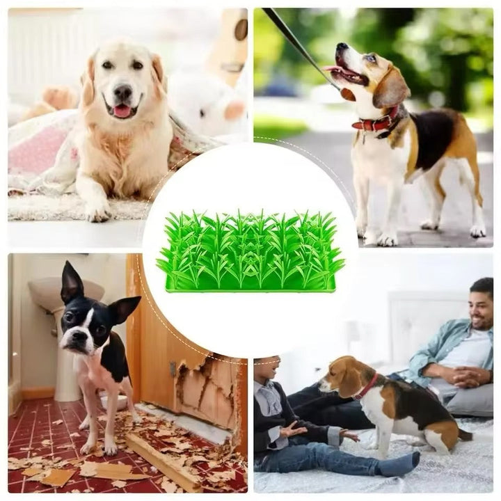 Durable dog snuffle mat, an interactive pet toy promoting mental stimulation and natural foraging.