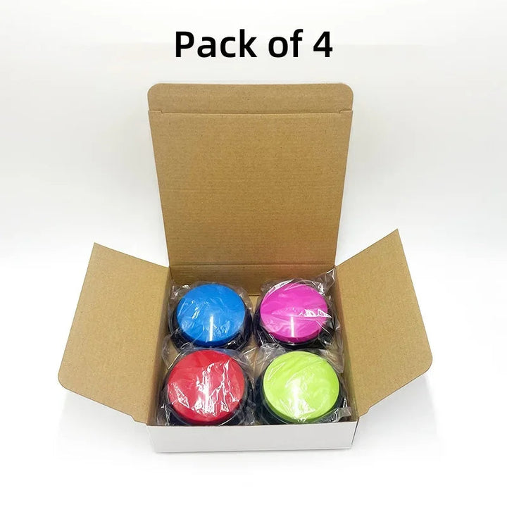 Complete kit of dog communication buttons for effective pet training, expression & animal learning.