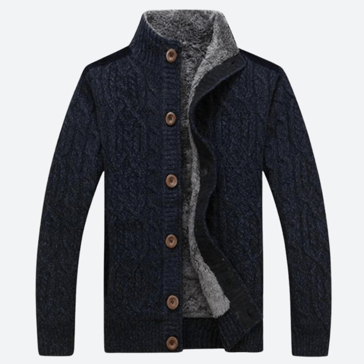 Herren Strickjacke mit Zopfmuster