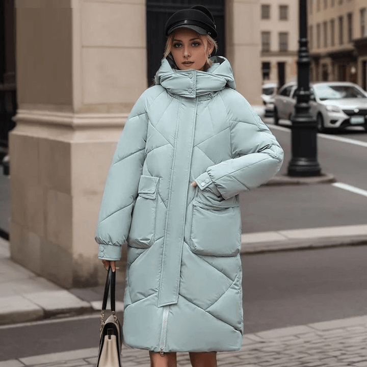 Lässige Damen-Kapuzen-Winterjacke