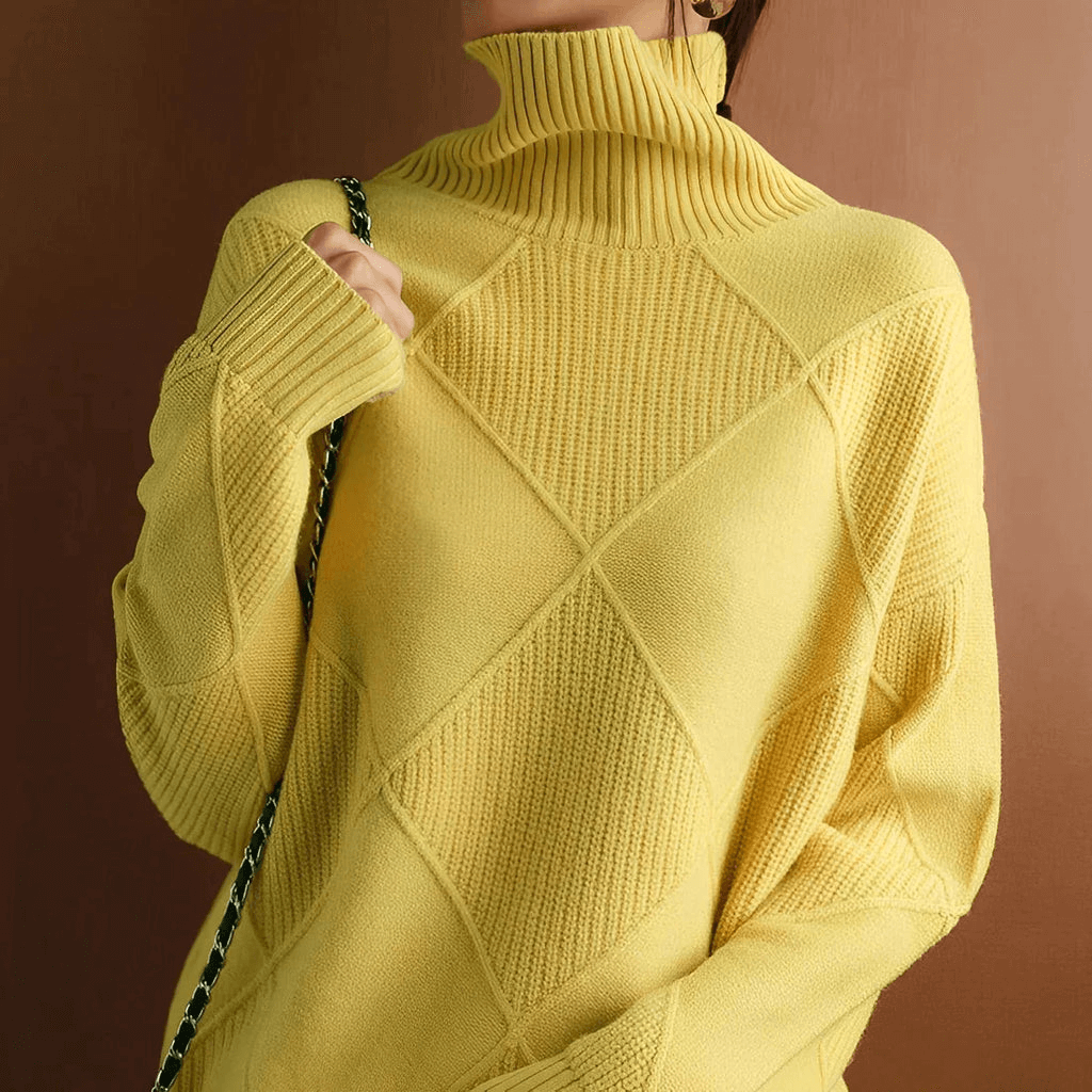 Eleganter Hochkragenpullover für Damen
