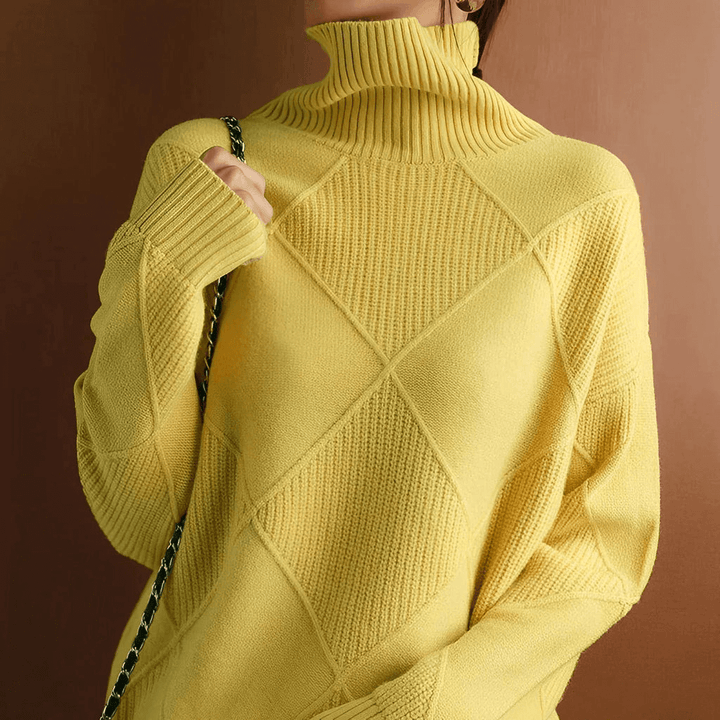 Eleganter Hochkragenpullover für Damen