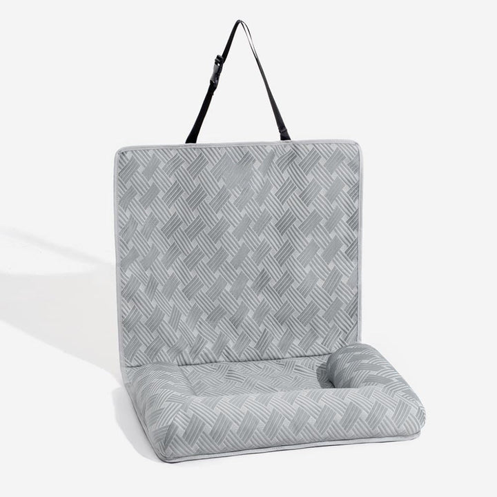 Safe Dog Car Seat Bed for small to large dogs. Provides security & comfort in the back seat.