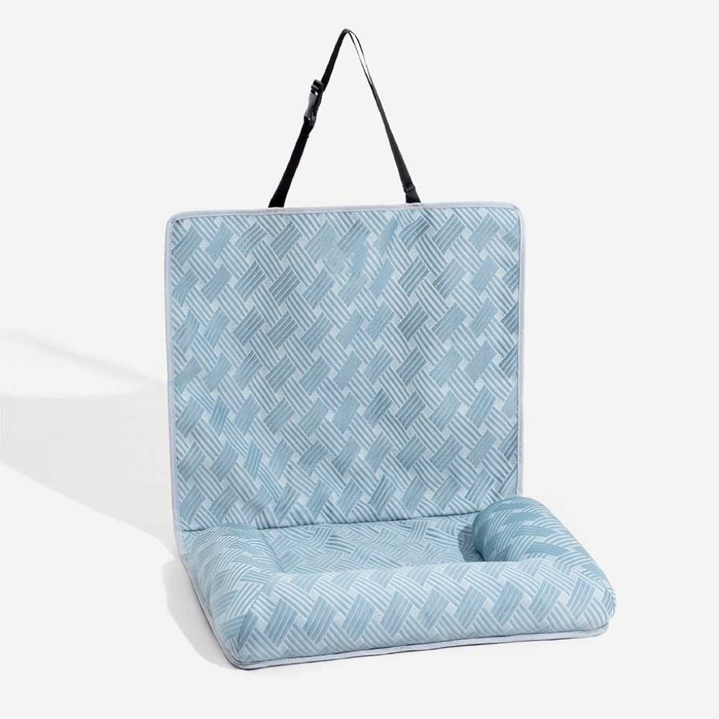Cooling Pet Travel Car Seat with breathable fabric for ultimate comfort during long road trips.