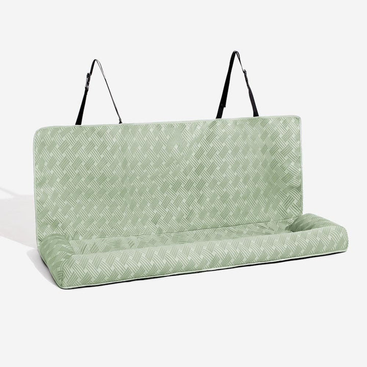 Luxury Dog Travel Bed for road trips. Offers cooling comfort & safety for any dog breed.