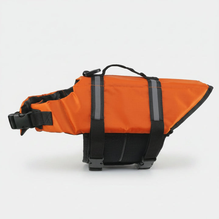 Durable dog life jacket with secure adjustable fit for all breeds, essential pet safety gear for swimming & boating.