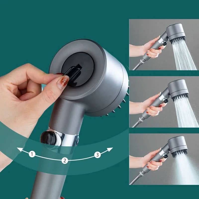 Enhance your shower: filter shower head removes impurities, protects skin & hair from hard water damage.