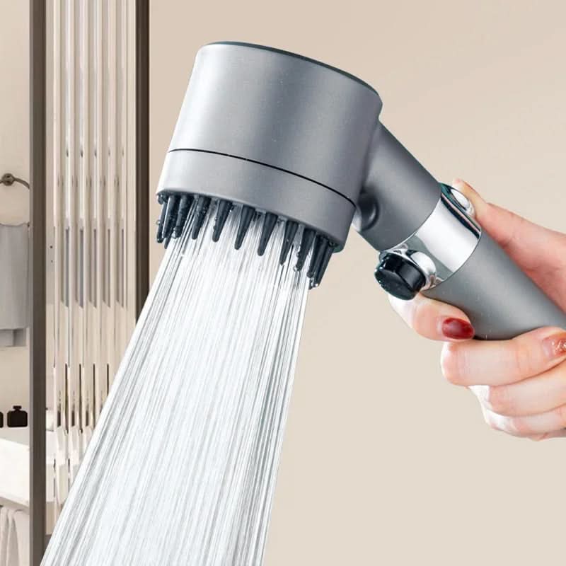 Filtered shower head with multi-stage filtration system for chlorine reduction, softer water & healthy skin/hair.