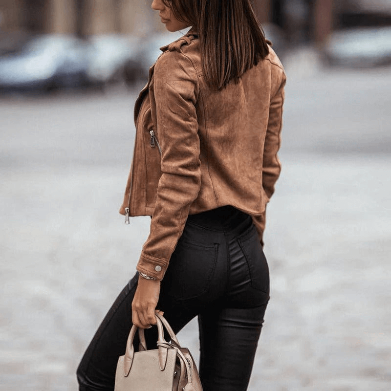 Elegante Damen Lederjacke