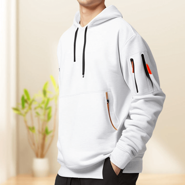 Hoodie mit Halbem Reißverschluss