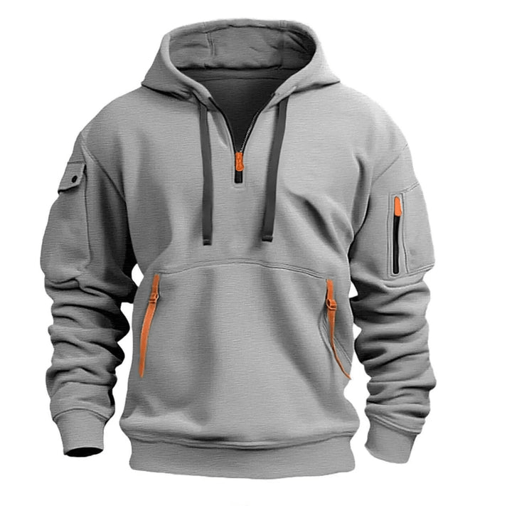 Hoodie mit Halbem Reißverschluss