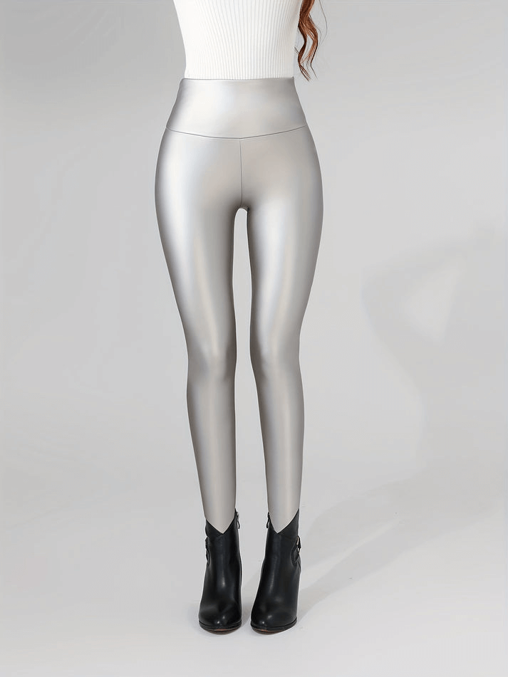 Ultra-weiche High-Waist Kunstleder-Leggings