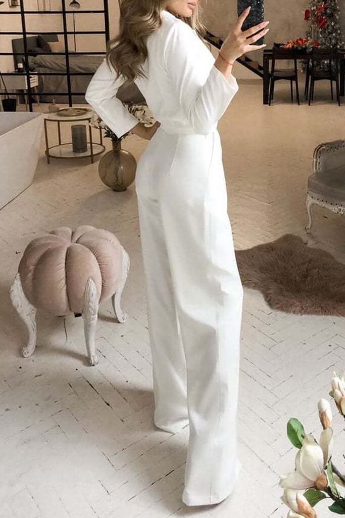 Eleganter Damen-Jumpsuit mit Umlegekragen