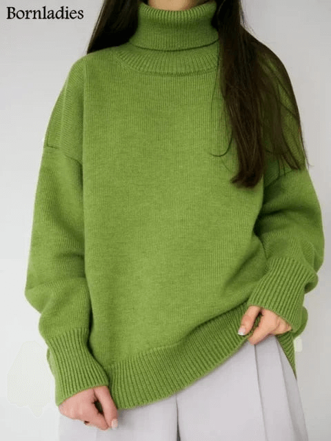 Geräumiger Strickpullover für Frauen