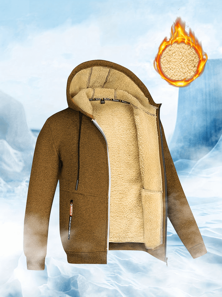 Sherpa-Kapuzenjacke für Winter