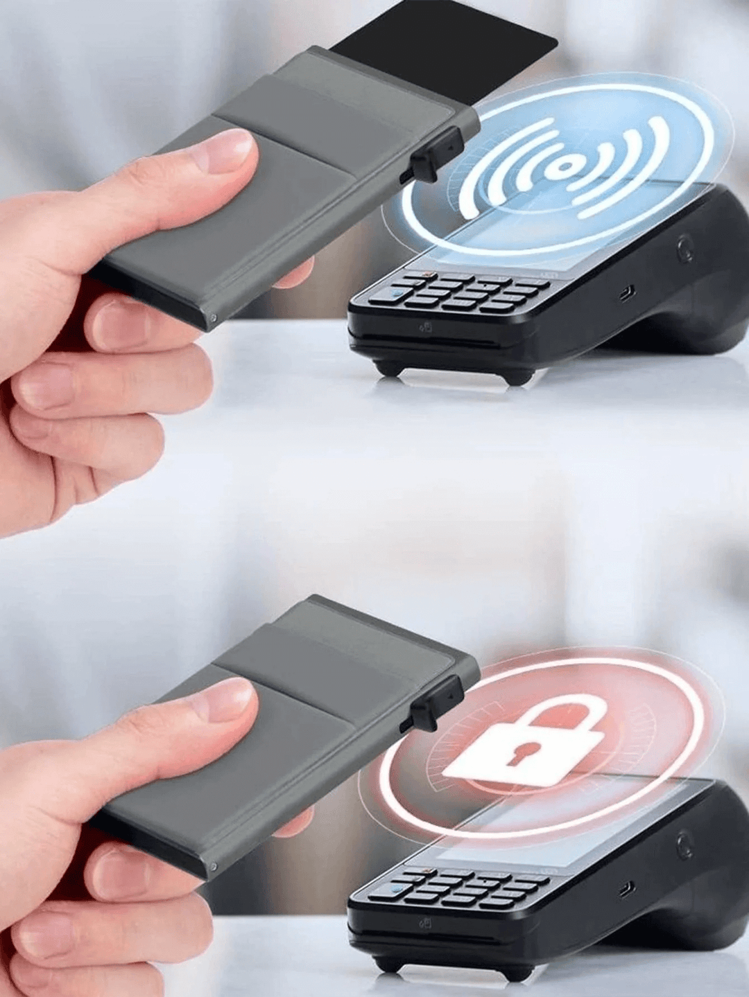 Dünnes RFID Portemonnaie für Männer