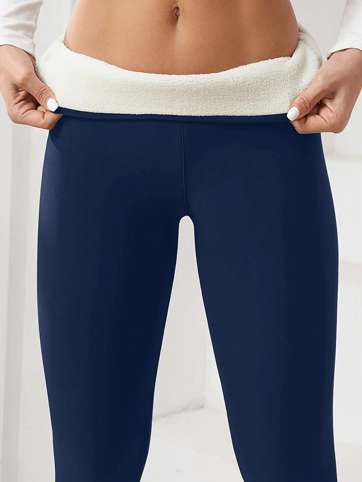 Hochdehnbare Leggings mit Plüschfutter
