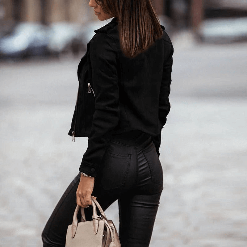 Elegante Damen Lederjacke