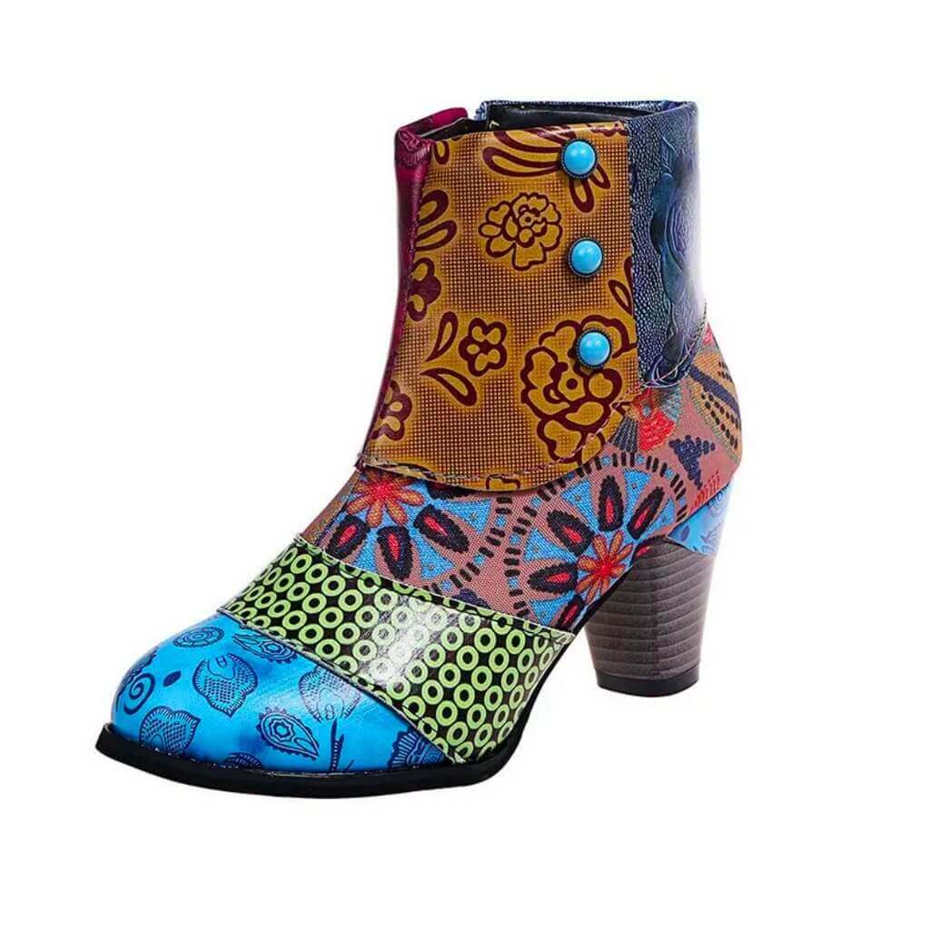 Wasserdichte Retro-Stiefel mit Ethno-Design