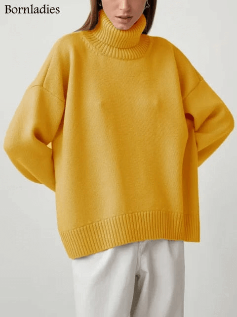 Geräumiger Strickpullover für Frauen