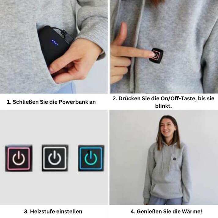 SmartHoodie Beheizter Unisex-Kapuzenpullover