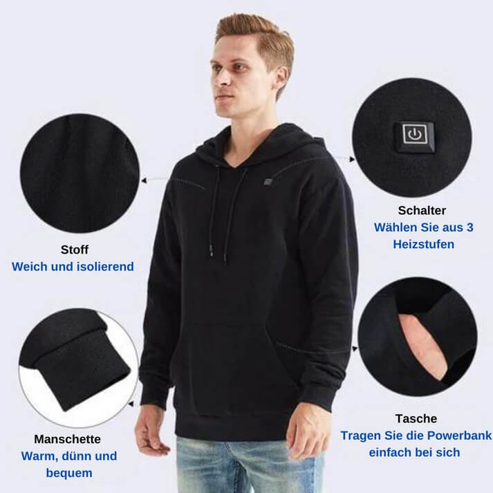 SmartHoodie Beheizter Unisex-Kapuzenpullover