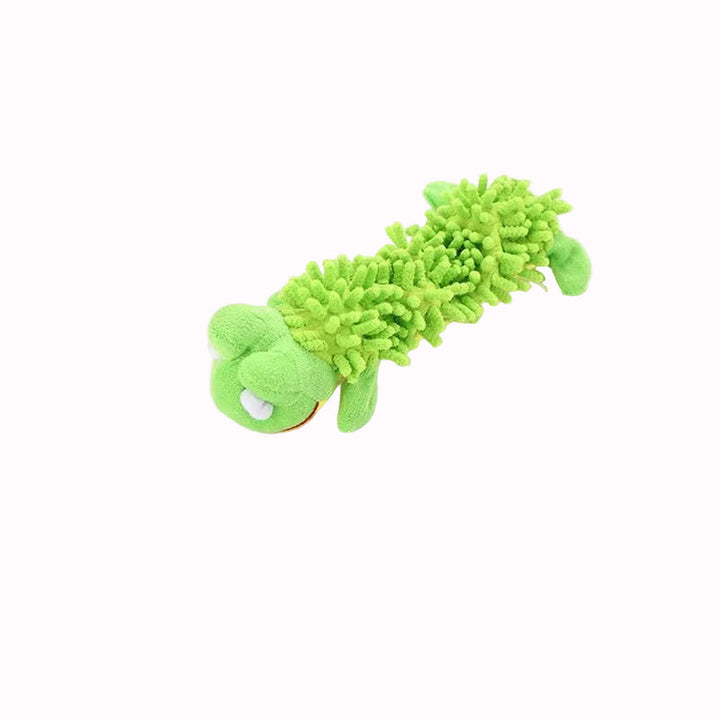 Interactive small dog toy, a durable animal squeaker that supports puppy dental health.