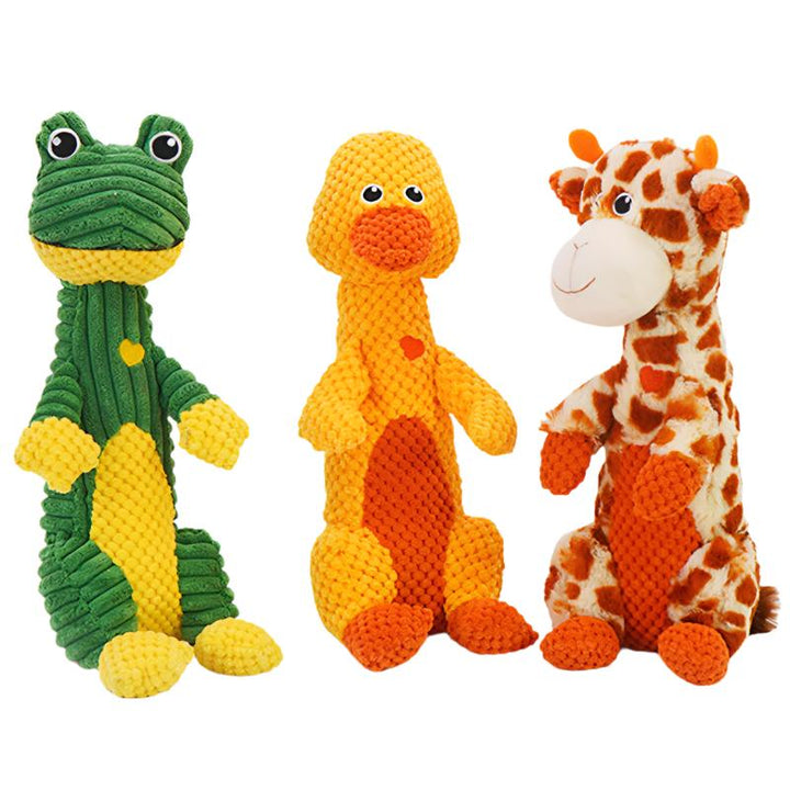 Durable Beast Chew Dog Toy for aggressive chewers, tough plush squeaky design, pet supplies