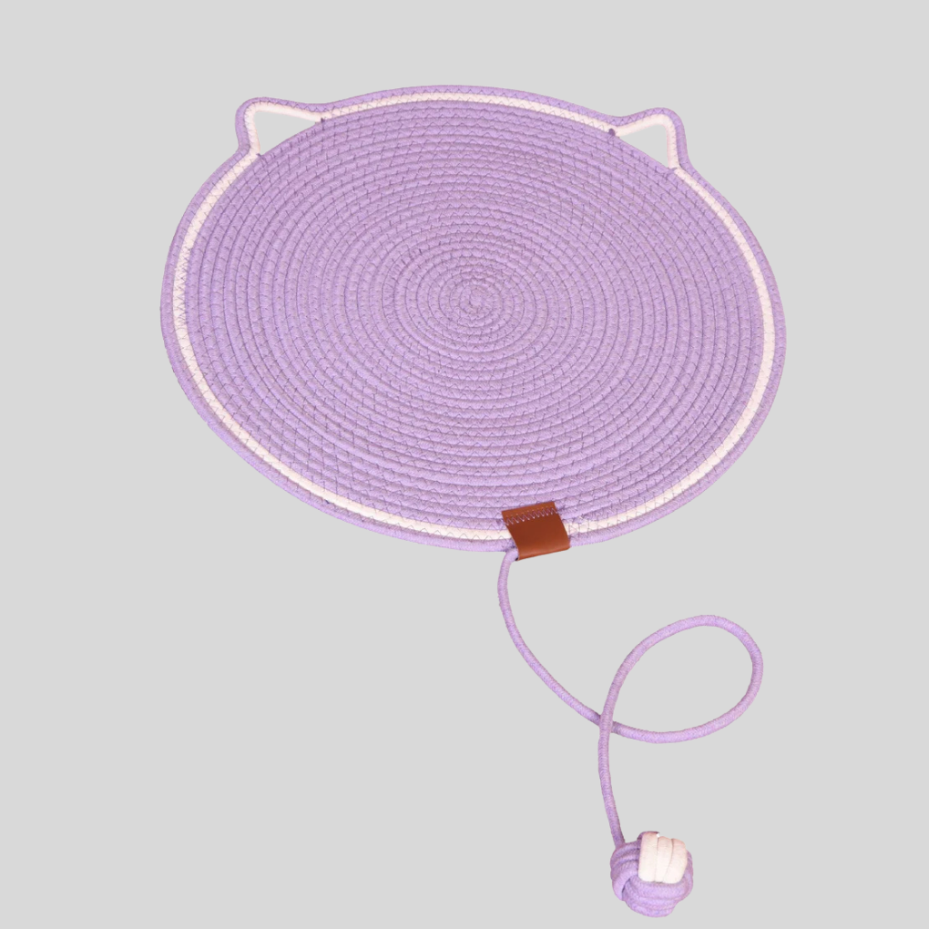 Home decor pet solution: stylish cat scratching rug, keeps claws off furniture.