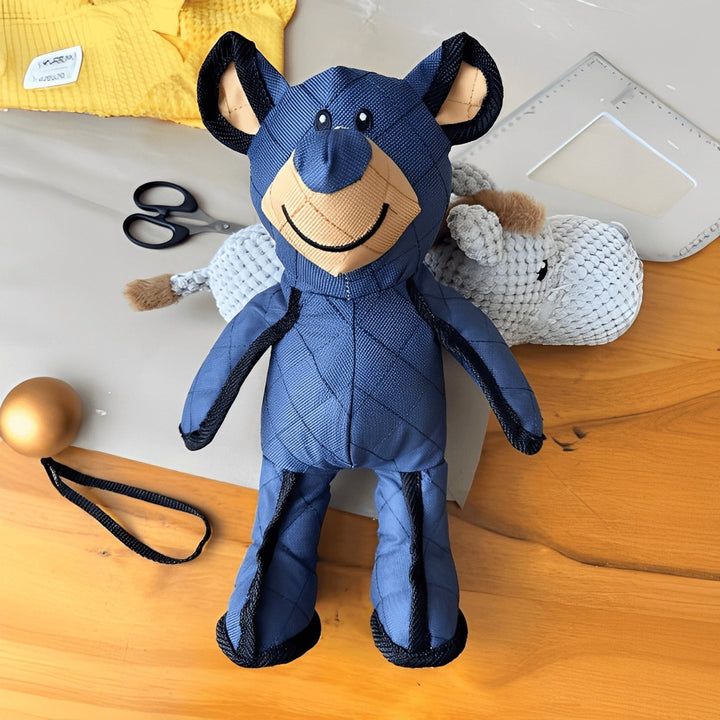 Interactive plush dog toy encouraging active play and engagement for energetic pets, a fun and stimulating pet accessory.
