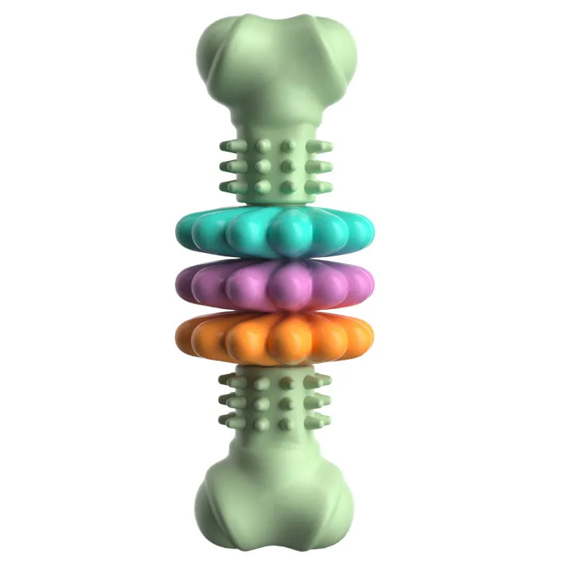 Puppy chew toy with gentle teethers, an interactive and safe option for young dogs' dental care.
