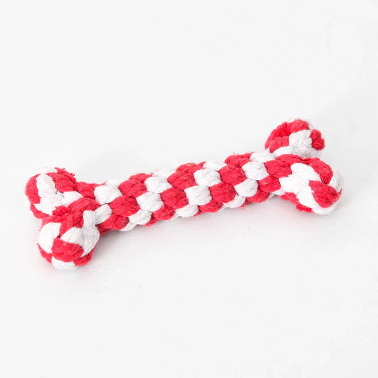 Assortment of dog dental chew toys in various colors, essential for pet oral hygiene and health
