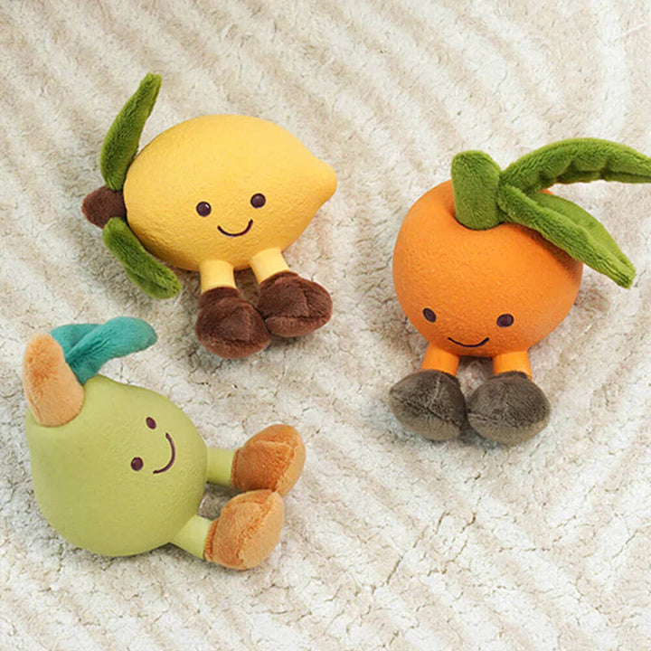 Interactive dog toy for strong chewers, non-toxic fruity design, pet toy