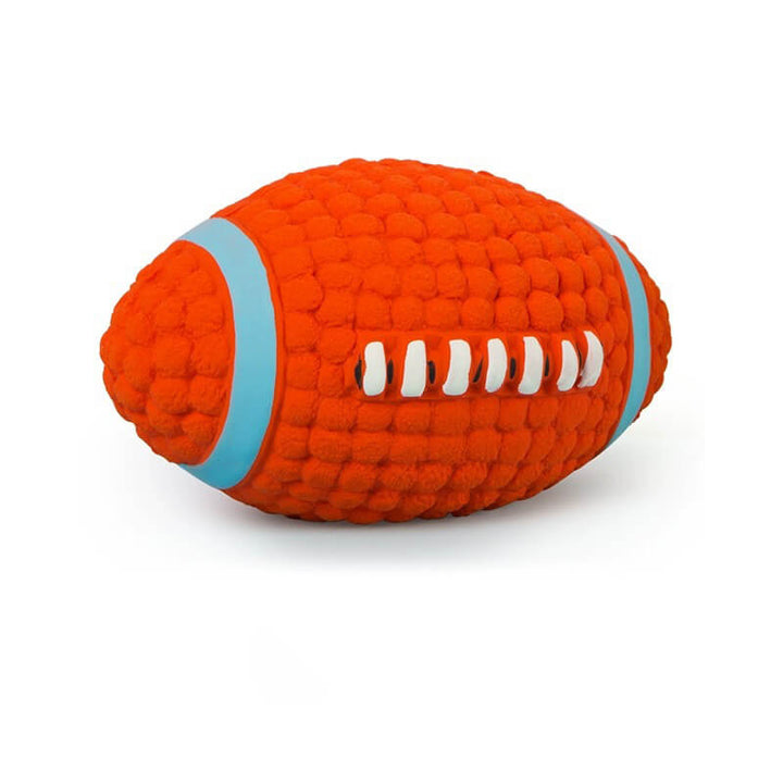 Durable latex squeaky dog chew toy, designed for long-lasting interactive play and enrichment