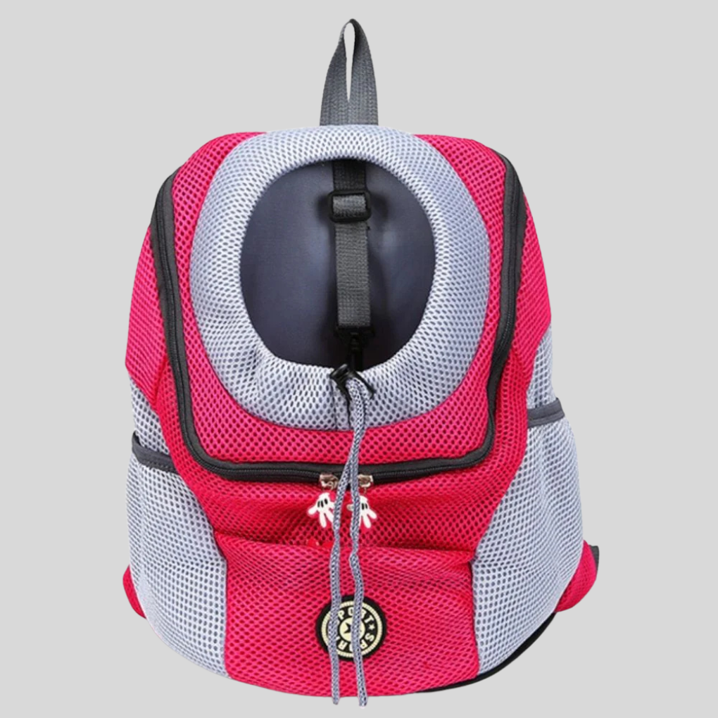 Pet travel backpack for hiking, with transparent bubble window, ensuring pet visibility and comfort on the go.