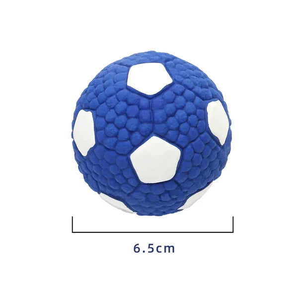 Indestructible dog chew ball, red, high-grade rubber for superior resilience