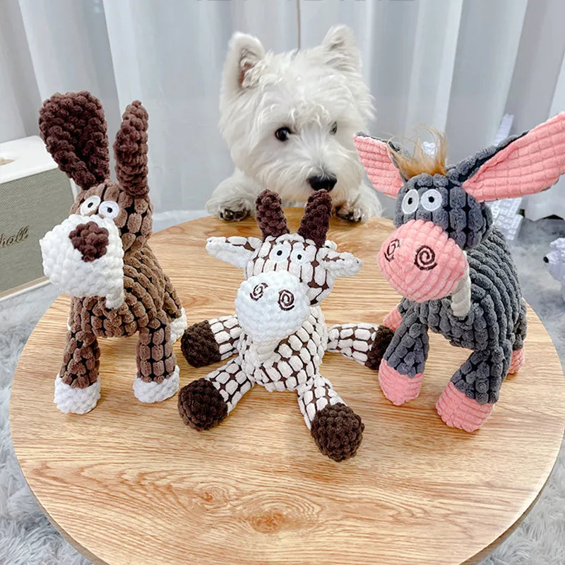Immortal squeaker plush, robust dog toy for aggressive chewers, strong pet supplies