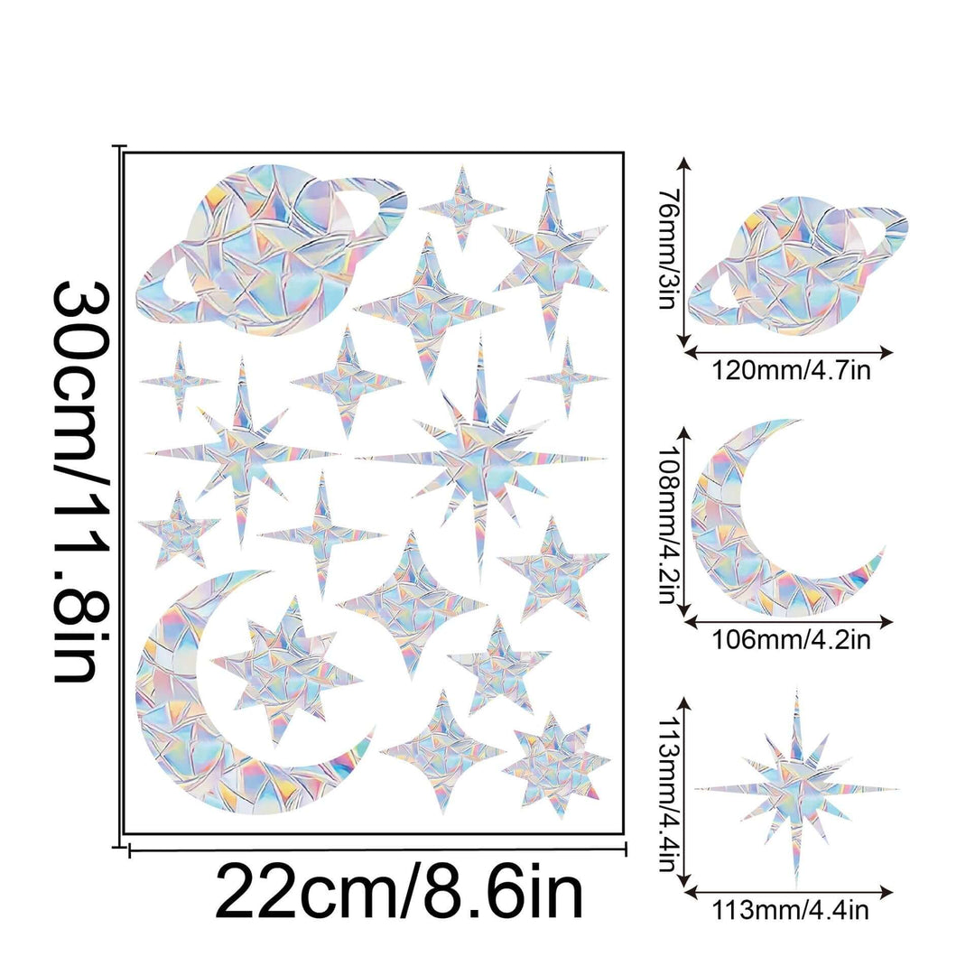 Regenbogen-Fensterdeko - Selbstklebend, Bunt, Dekorativ
