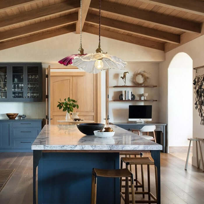 Glas Hängeleuchte Vintage Designleuchte