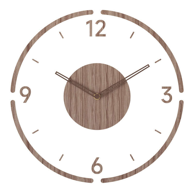 Wanduhr aus Holz im skandinavischen Design