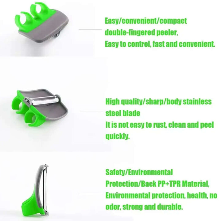 4er Set Finger-Gemüseschäler - Schnell & Präzise Schälen