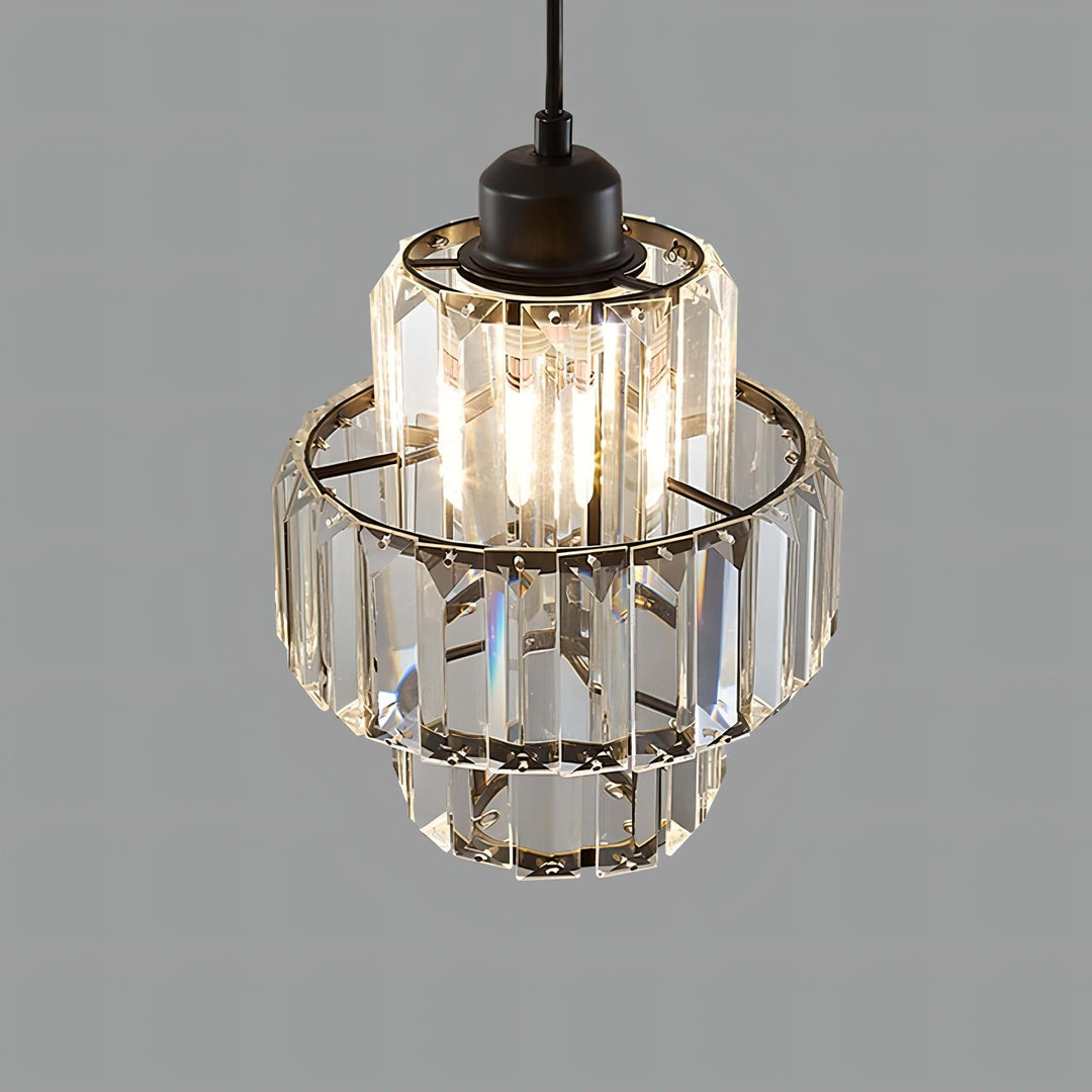 Runde Kristall-Deckenleuchte