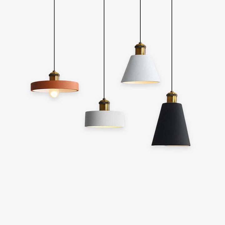 Moderne LED Pendelleuchte im Morandi-Stil