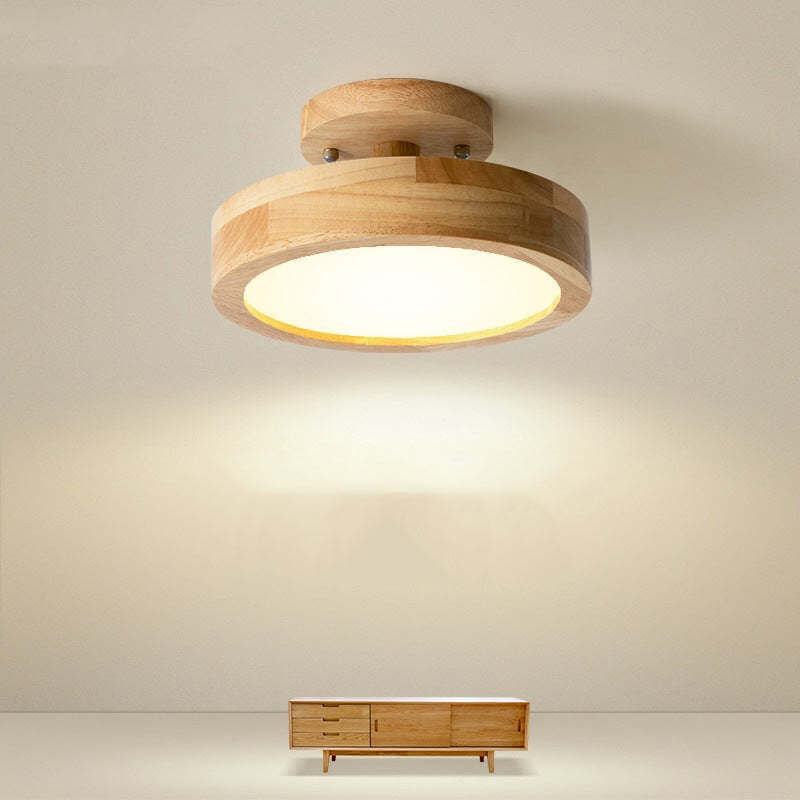 Dimmbare LED Deckenleuchte Holz