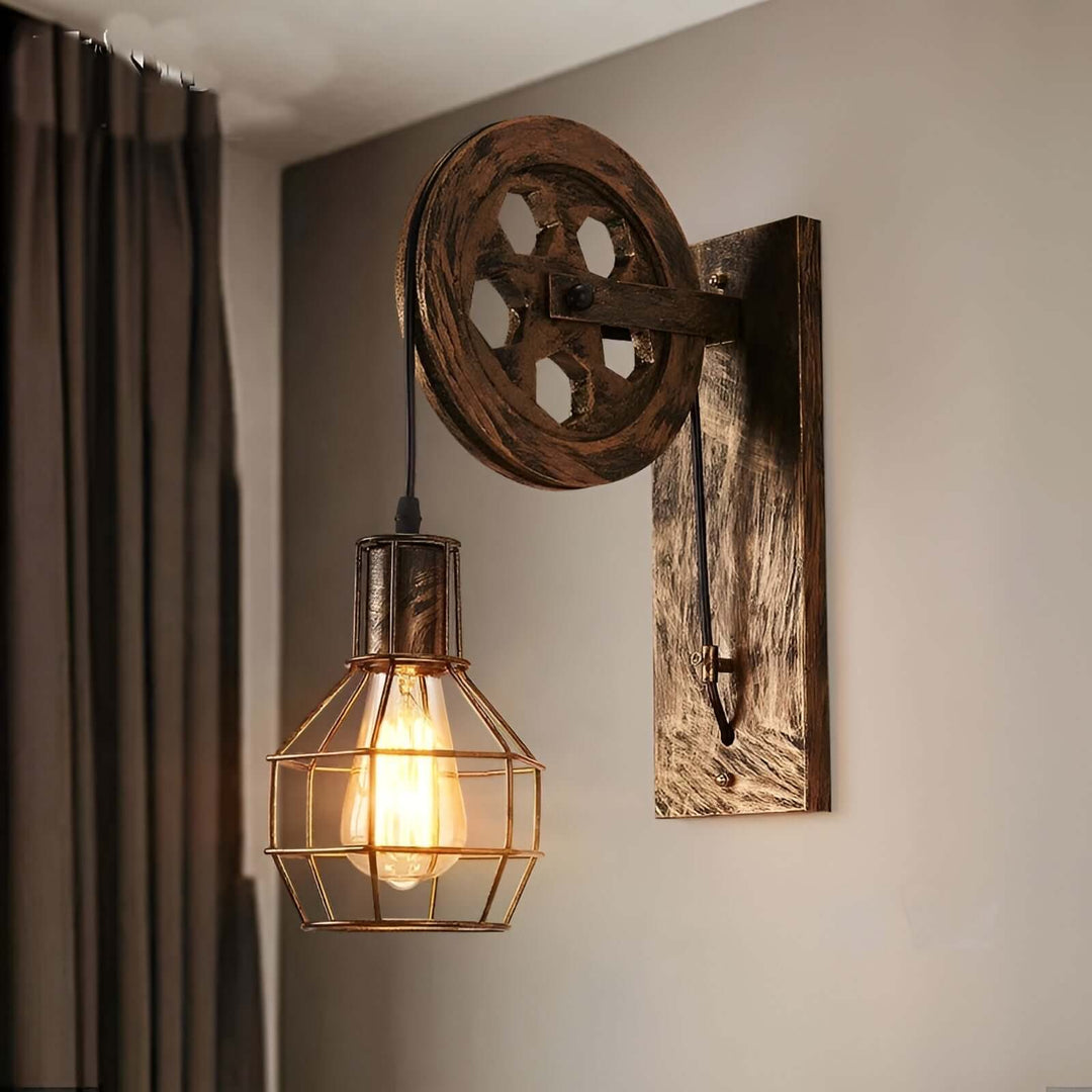 Vintage Industrie LED Wandleuchte