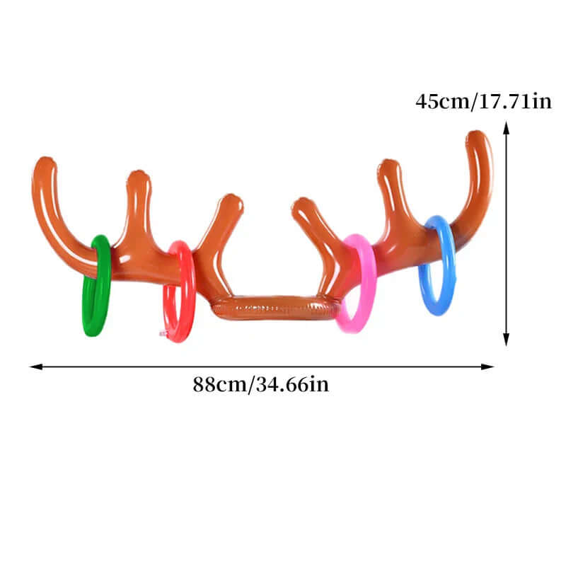 Aufblasbares Rentier-Ringwurfspiel für Weihnachten